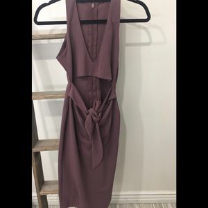 Purple midi dress